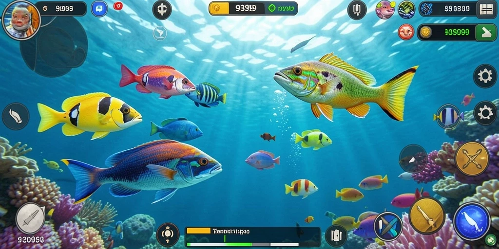 Tampilan gameplay mendebarkan dari 9399, game Tembak Ikan yang seru.