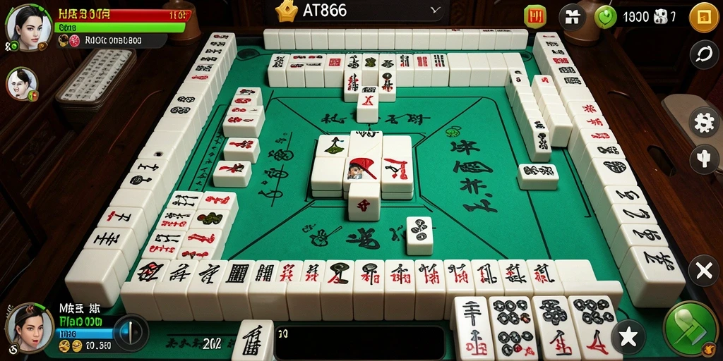 Tampilan gameplay AT866 menampilkan keseruan permainan Mahjong yang menarik.