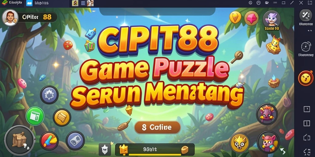 Screenshot gameplay menampilkan tantangan Puzzle seru di CIPIT88.