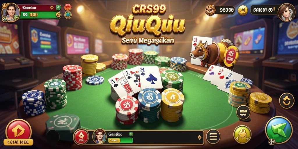 Tampilan seru saat bermain QiuQiu di CRS99.