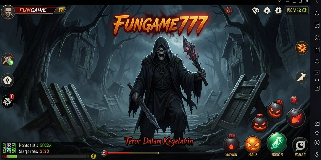 Gameplay FUNGAME777 yang menegangkan dan menyeramkan.