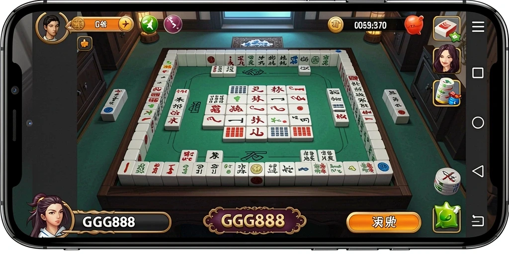 Screenshot utama GGG888 menampilkan gameplay Mahjong yang menarik.