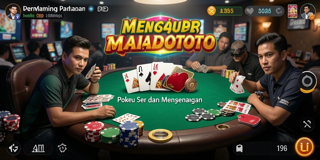 Screenshot gameplay Poker di MANADOTOTO yang menunjukkan aksi mendebarkan.