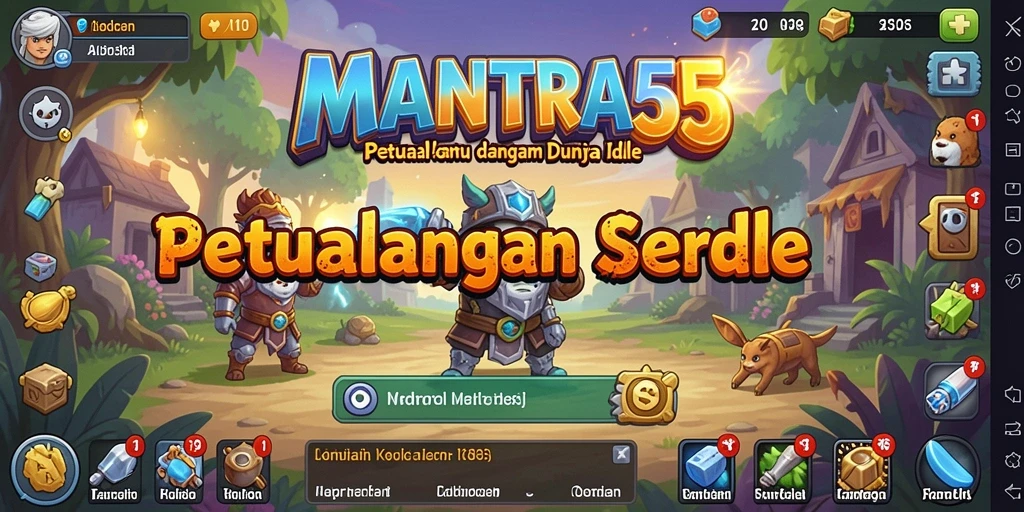 Tampilan screenshot MANTRA55 yang menunjukkan gameplay Idle yang seru.