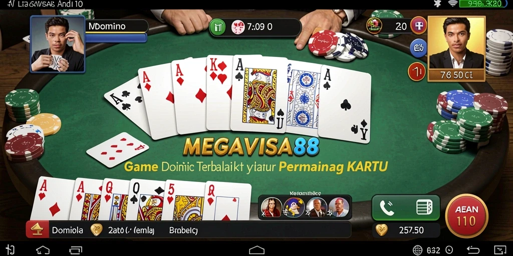 Tangkapan layar MEGAVISA88 menunjukkan aksi mendebarkan dalam permainan Domino.