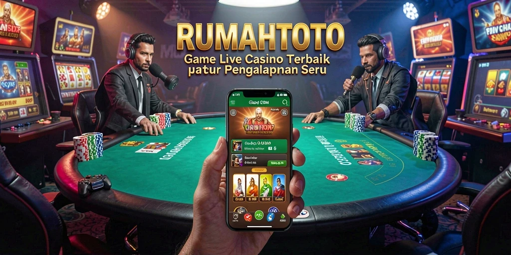 Tampilan gameplay seru di RUMAHTOTO dengan dealer langsung yang memandu permainan.