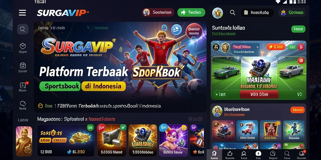 Tampilan menarik dari fitur taruhan langsung dalam SURGAVIP.