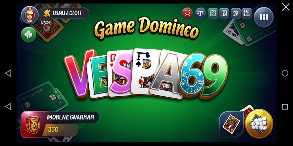 Tampilan gameplay seru dalam VESPA69 dengan domino klasik.