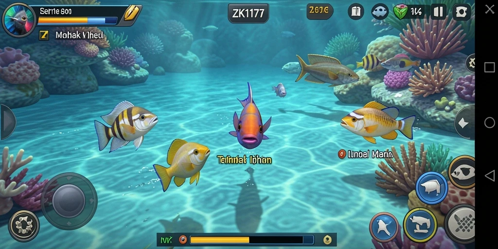 Gameplay seru ZK1177 menembak ikan yang menarik.